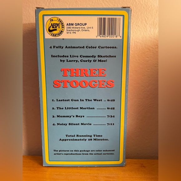 📼 Vintage The Three Stooges Cartoon Series ABM VHS 📼 - Picture 6 of 6